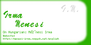 irma menesi business card